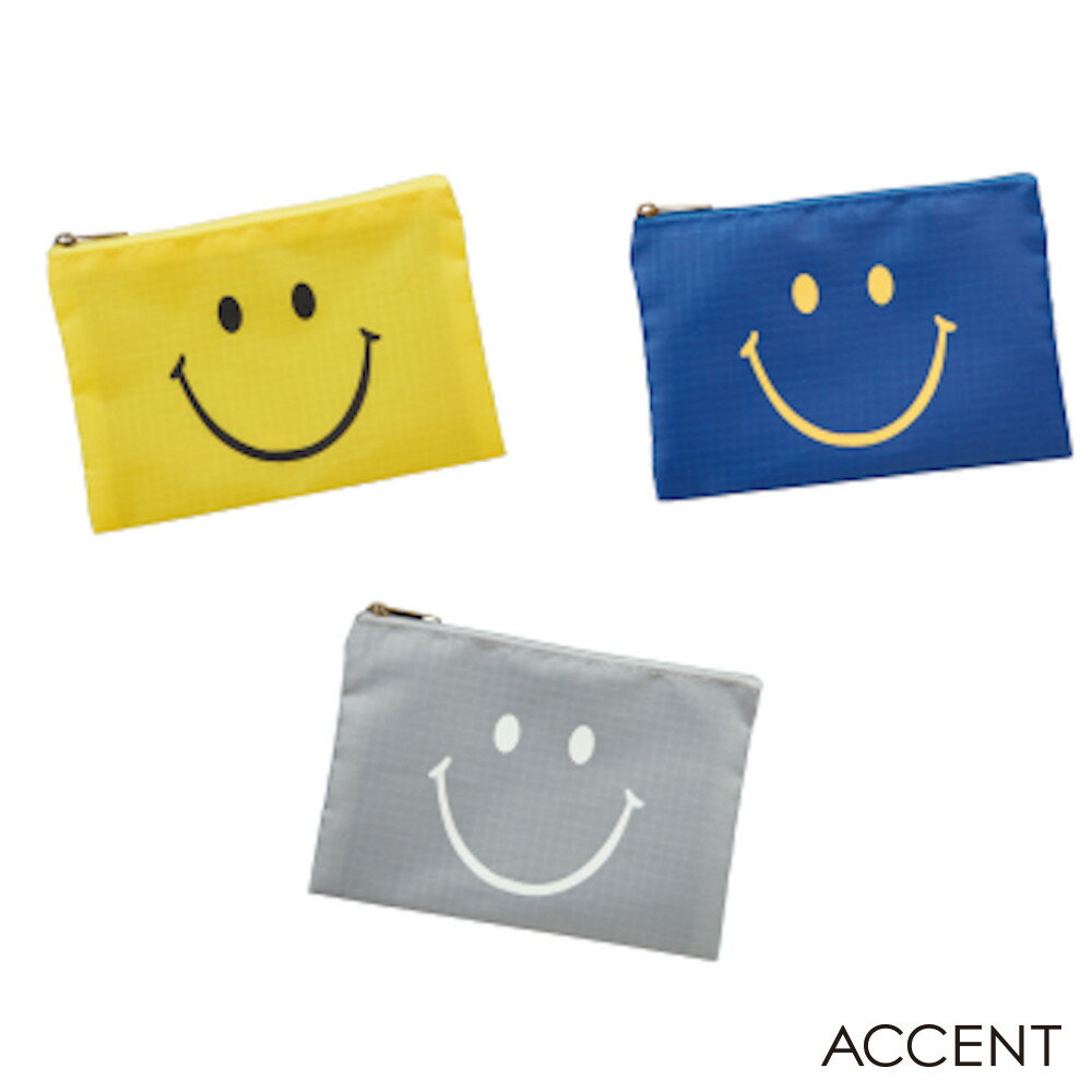 nico POUCH S（ポーチ S） T40037 ネイビー 15x10cm アクセント(ACCENT) ニコ/スマイル/smile/smileyface/スマイリー/スマイリーフェイス