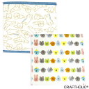 クラフトホリック(CRAFTHOLIC) ハンドタオル(総柄プリント) W23xH23 メール便/送料込