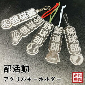 部活 キーホルダー アクリル 漢字 防水 ワンポイント 卒業 記念 引退 プレゼント 先輩 ボール バスケ 野球 サッカー テニス おそろい 革 ボールチェーン ナスカン 選べる 革ひも かわいい 金具 根付 鞄 目印 名前 オーダー メール便 送料無料 入学祝い 進級祝い