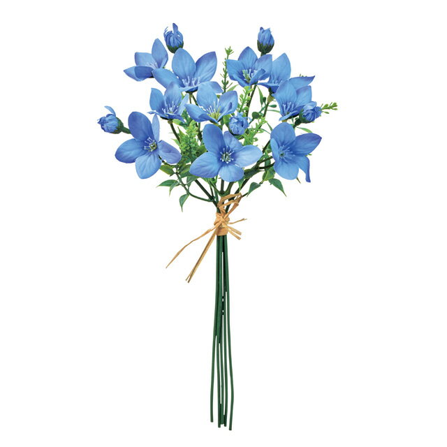 乐天商城 - 《2026.4月新商品》 造花 ベルフラワー バンドル BLUE 青 オトメギキョウ 乙女桔梗 花径3～5×L28×W12cm 星形 ポリエステル アーティシャルフラワー 東京堂 花材 ハンドメイド インテリア ポリエステル 花言葉 「感謝」「誠実」「楽しいおしゃべり」