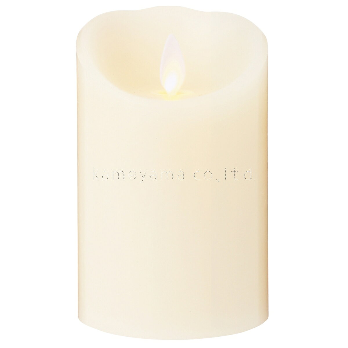 1個のお値段です LEDキャンドル LUMINARA ルミナラ ピラー3×4 直径約7.8cm 高さ約12.3cm アイボリー タイマー機能付き 単二乾電池付き パラフィン ロウ ワックス ABS樹脂 インテリア [3]
