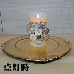 クリスマス LEDキャンドル 電池式 電池付き 間接照明 リモコン タイマー 明るさ調節 自動消灯 高さ15cm ろうそく [3]