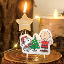 クリスマス キャンドル スヌーピー 赤 Happy Christmas チャーリーブラウン PEANUTS ろうそく ケーキ用キャンドル カメヤマキャンドルハウス メール便