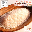 アンデス岩塩 粗粒 1kg袋 ローズソルト 岩塩 紅塩 食用 粗粒 中粒 美味しい 使いやすい チャック袋 保存に便利 バスソルト