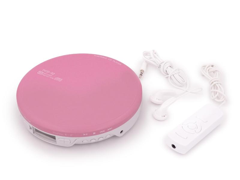WINTECH ポータブルCDプレーヤー PCD-52AD P ACアダプター付属特別パック ピンク