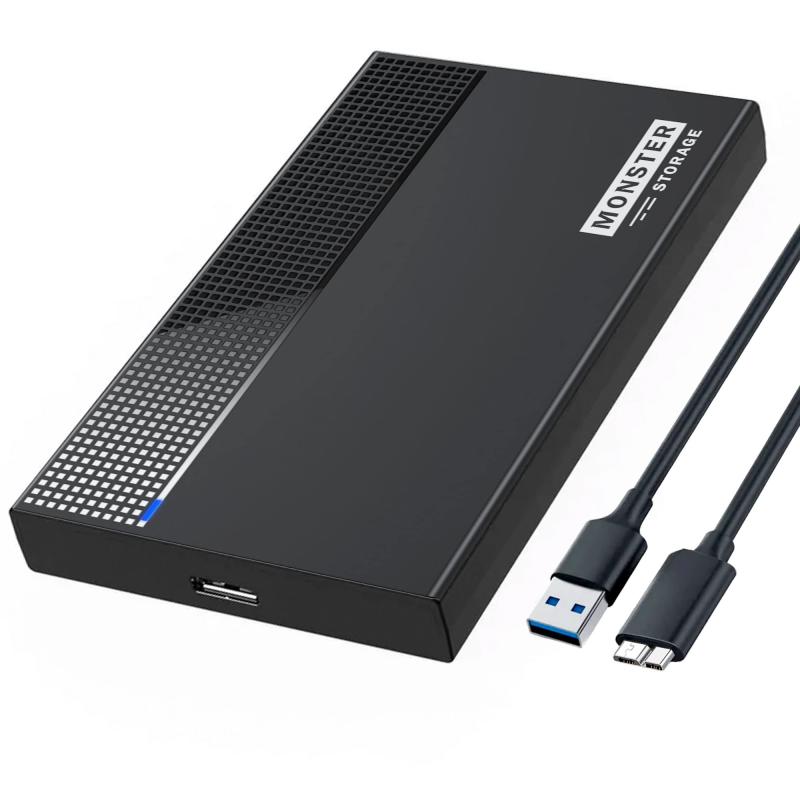 MonsterStorage 2.5インチ HDD SSD 外付けケース SATA 3.0 5Gbps高速転送速度 大容量ストレージ対応 UASP対応 2.5インチ厚さ9.5mm/7mmのSATA-I, SATA-II, SATA-III, SATA H