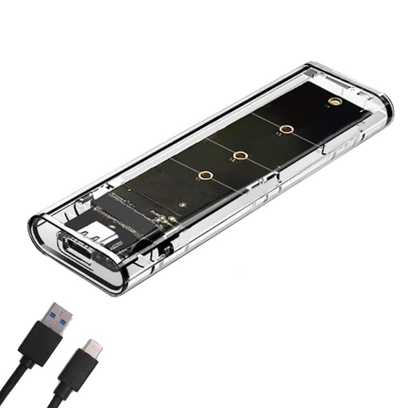 樂天商城 - Limnyves M.2 NGFF デュアル プロトコル SSD ケース クリア USB タイプ C 10Gbps PCI-E M2 SSD 透明外付けエンクロージャ ハード ディスク ボックス