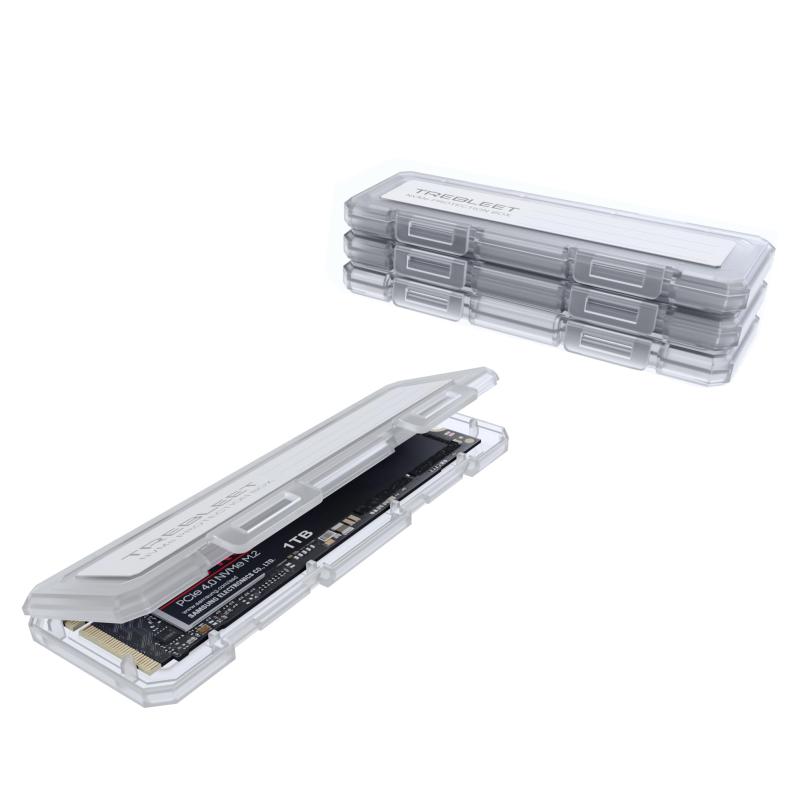 【4パック】M.2 NVMe SSD 保護ケース (2280対応) 静電気防止・耐衝撃・防塵・防滴 高硬度PP素材 スポンジ内蔵 ラベル付き ポータブルストレージボックス 画像5