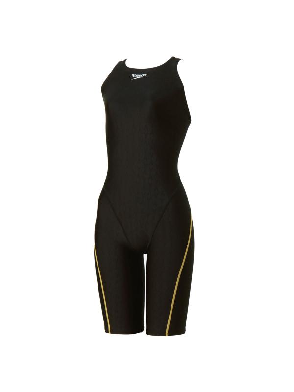  競泳水着 FLEX Σν Semi Openback Kneeskin(I) フレックスシグマニューセミオープンバックニースキン1 レディース ブラック L