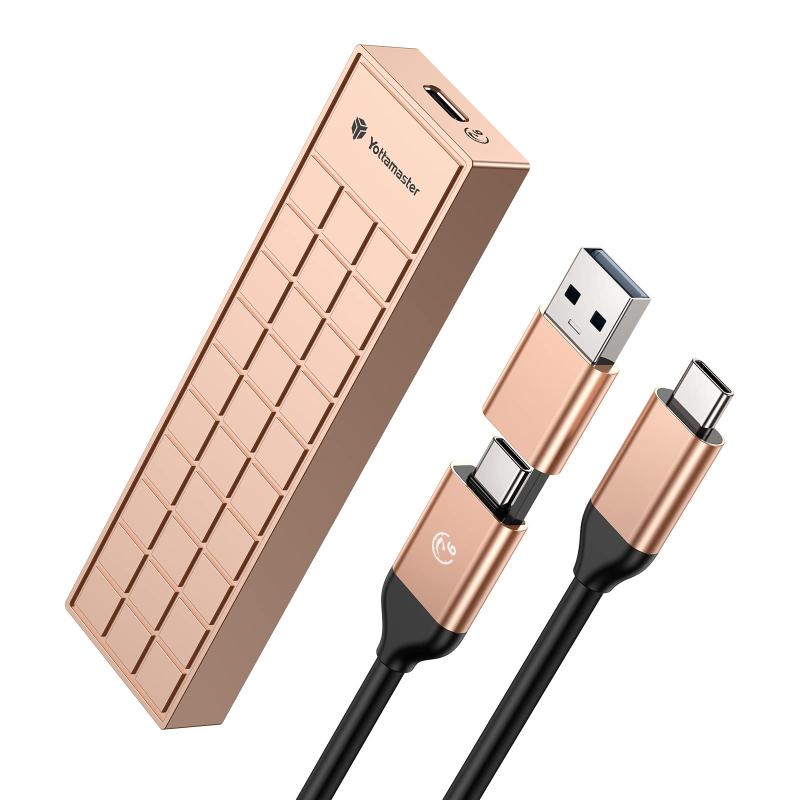 乐天商城 - Yottamaster M.2 SSD 外付けケース SATA NGFF対応 M.2 SSD ケース USB3.1 Gen1 6Gbps高速転送 UASP&Trim対応 アルミ製 M.2 SSD 外付け エンクロージャ ローズゴールド[HP4-C