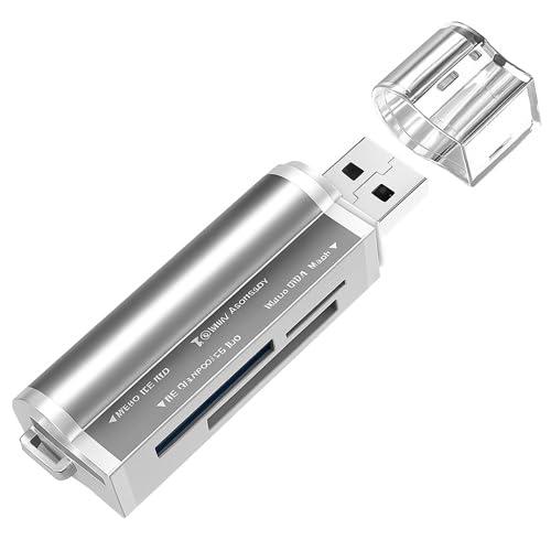 Remarks Japan SDカードリーダー USB メモリーカードリーダー シルバー 4ポート MicroSD マルチカードリーダー コンパクト 軽量