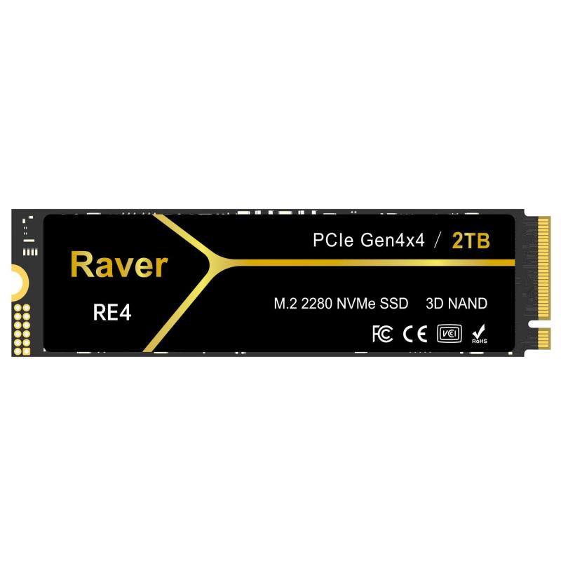 Raver 内蔵 SSD PCIe Gen4x4 M.2 NVMe 2280 放熱シート付 3D NAND TLC PS5 Pro/PS5 Slim/PS5 動作確認済み RE4 正規品 メーカー