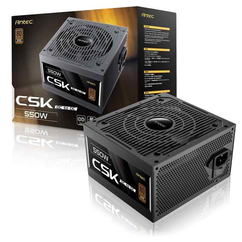 ~15 inches - ANTEC 550W ATX 電源ユニット CSK550DC 80PLUS BRONZE認証取得 奥行140mm コンパクト設計 自作PC電源 PSU