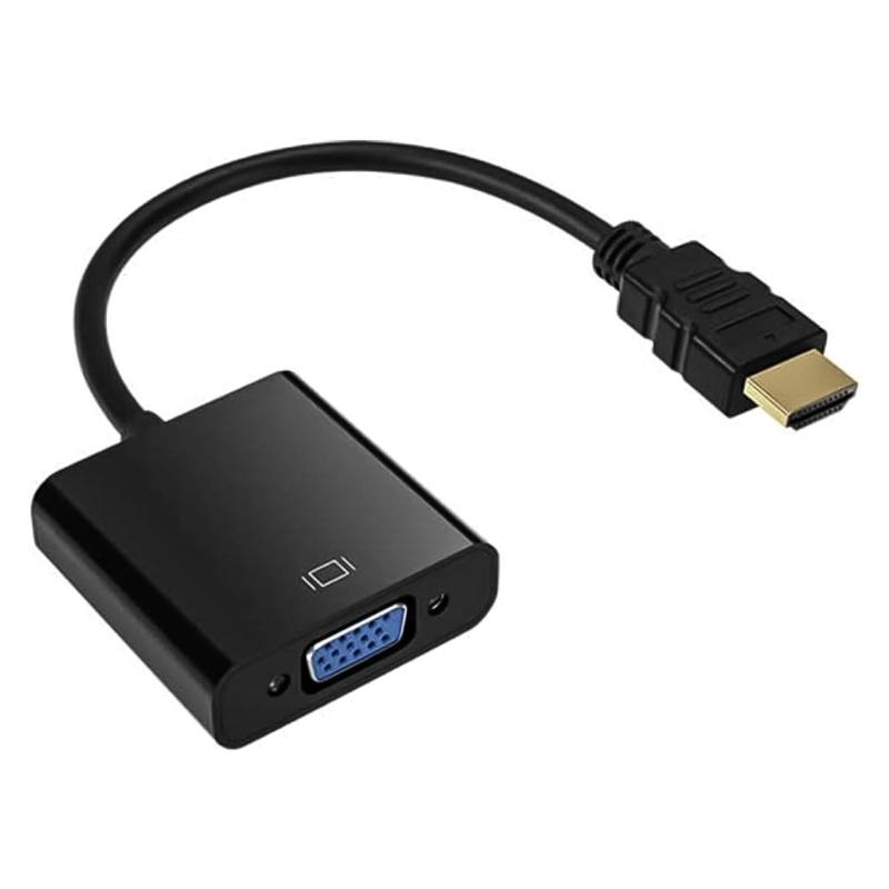 HDMI to VGA 変換アダプタ オス-メス 1080PフルHD対応 ノートPC/ゲーム機/Chromebookをモニターやプロジェクターに接続 信号変換（逆方向非対応）