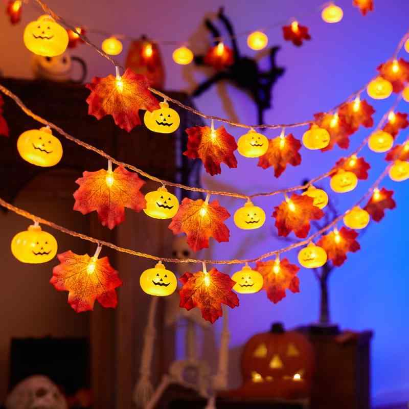 ハロウィン 装飾 カボチャ ledライト 飾り【40球全長6M 電池式】パンプキン LED イルミネーション ハロウィンパーティー 屋外 室内 可愛いかぼちゃ おばけ ストリングライト 雑貨 ウォールバ lapistores-10083078 LAPPISTORES サンプル画像2