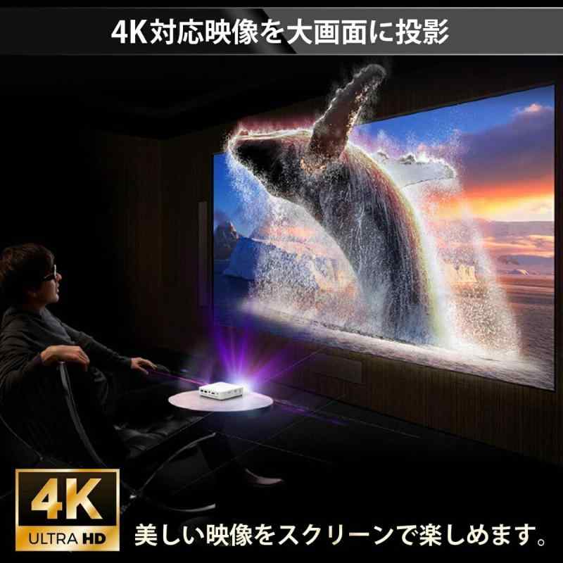 プロジェクタースクリーン 折りたたみ式 ポータブル 16:9 4K/8K対応 ホームシアタ...