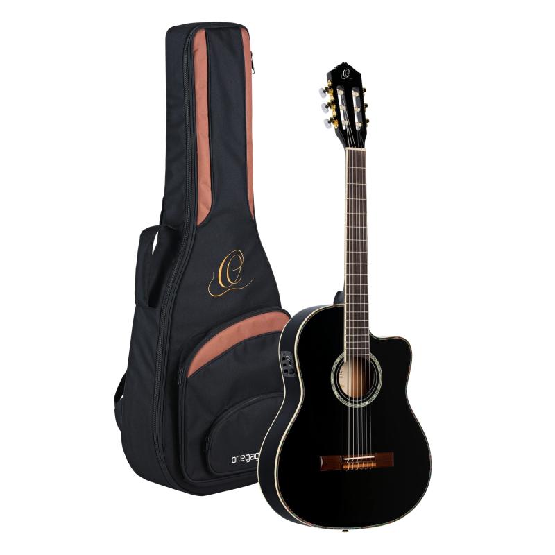 ORTEGA オルテガ クラシックギター FAMILY Series PRO ソリッドスプルーストップ エレキ仕様 RCE145 (ギグバッグ付属) 【】