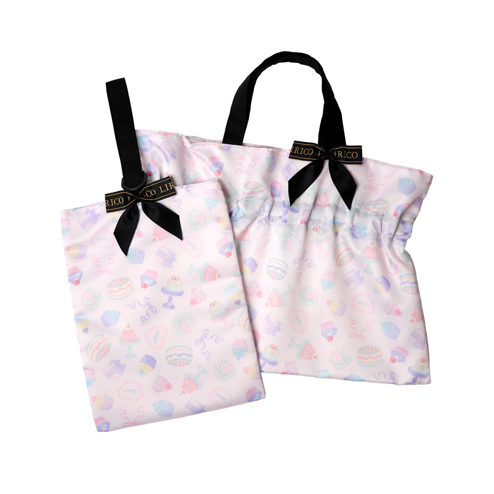 Rakuten - LIRICO リリコ レッスンバッグ＆シューズバッグ 2点セット ギャザーリボンタイプ Melty メルティー 通学 通園 バック 小学生 手提げカバン お稽古バッグ 送料無料