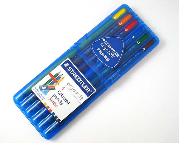 Rakuten - エルゴソフト ジャンボ 色鉛筆 6色 ステッドラー STAEDTLER ドイツ