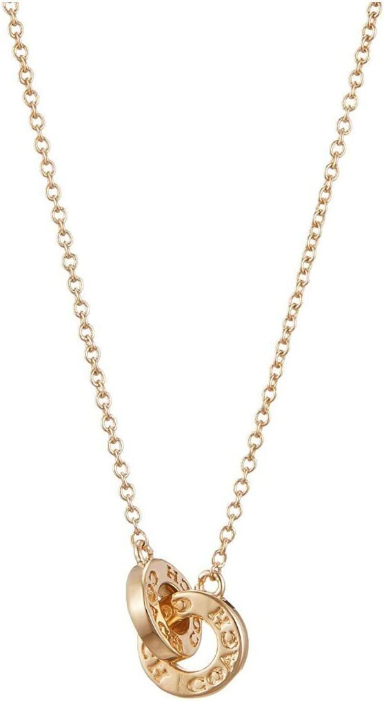 乐天商城 - COACH 　ネックレス　91441-GLD　ダブル サークル ペンダント　ゴールド　ロゴ 　レディース ゴールド 　　並行輸入品　プレゼント 記念日 誕生日 アニバーサリー