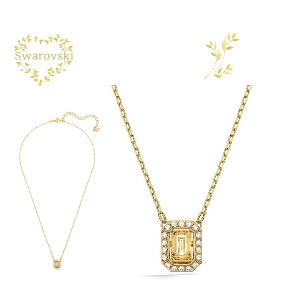 スワロフスキー ネックレス（レディース） SWAROVSKI ネックレス　5598421　スワロフスキー Millenia オクタゴンカット　Swarovskiジルコニア, イエロー, ゴールドトーン・コーティング　ペンダント　プレゼント　記念日　アニバーサリー