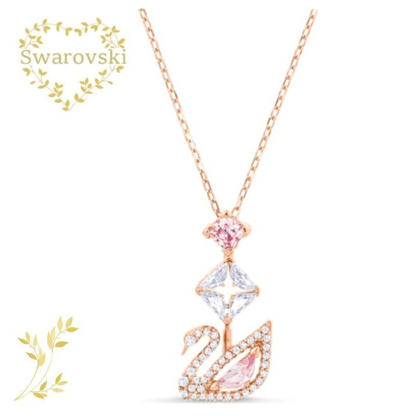 楽天ラプラージュ　楽天市場店SWAROVSKI ネックレス　5473024 スワロフスキー Dazzling Swan Y字型ネックレス スワン, ピンク, ローズゴールドトーン・コーティング　クリスタル　ラグジュアリー　プレゼント　記念日アニバーサリー　並行輸入品