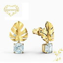SWAROVSKI ピアス 5519253 スワロフスキー TROPICAL LEAF ホワイト, ゴールドカラープレーティング スタッド アクセサリー レディース 記念日 誕生日 アニバーサリー 女性 並行輸入品