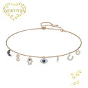 SWAROVSKI ネックレス 5497664 スワロフスキー　 Swarovski Symbolic ネックレス 月、インフィニティ、ハンド、イーブルアイ、蹄鉄, ブルー, ローズゴールドトーン・プレーティング　クリスタル　プレゼント 記念日 誕生日 アニバーサリー 並行輸入品