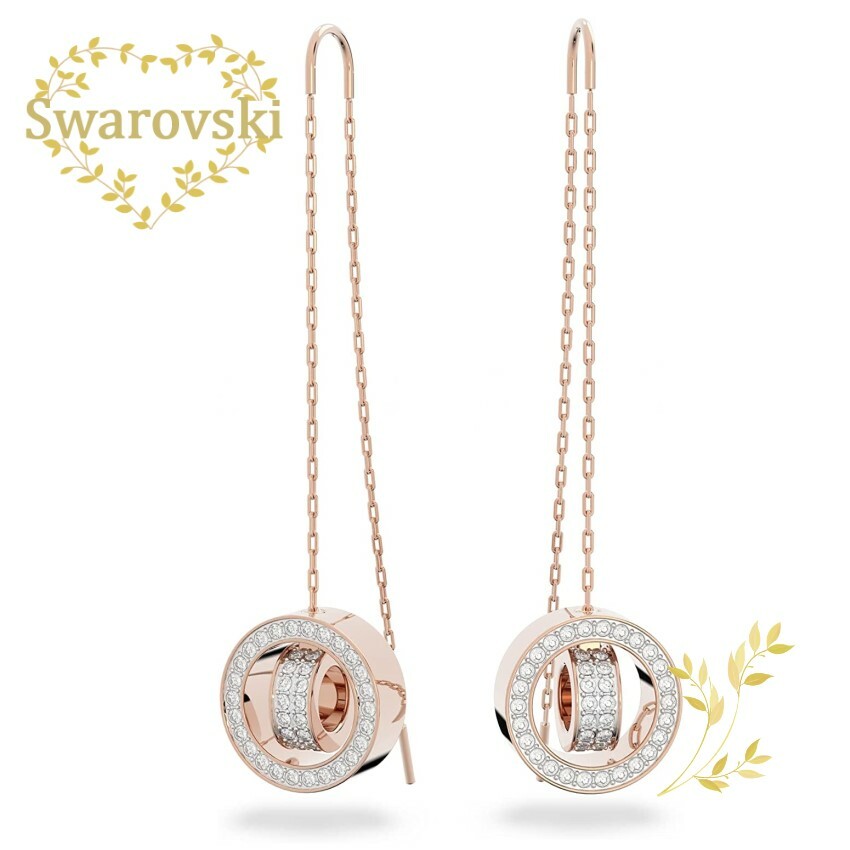 Swarovski　ピアス　5636504 スワロフスキーアクセサリー Hollow ドロップピアス　ロング, ホワイト, ローズゴールドドーン　クリスタル　レディース　プレゼント　記念日　ラグジュアリー　並行輸入品のサムネイル