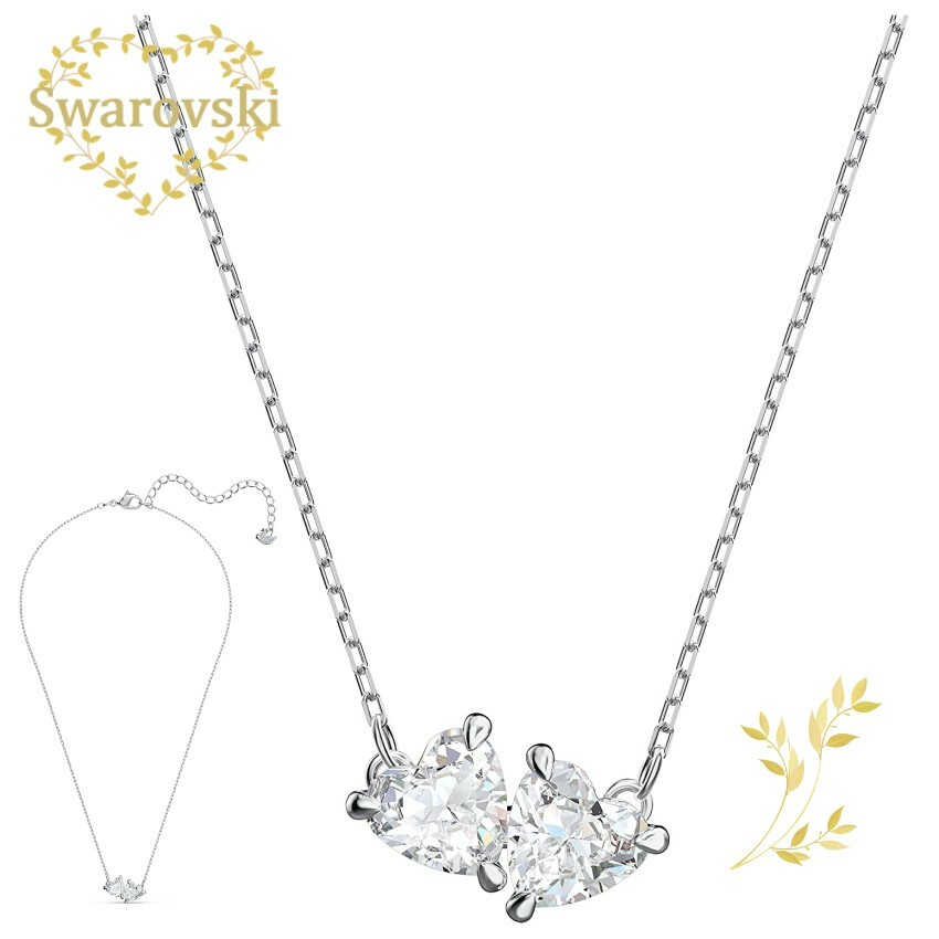 乐天商城 - スワロフスキー SWAROVSKI 　ネックレス　5517117　スワロフスキー Attract Soul ネックレス　ハート, ホワイト, ロジウム・プレーティング　プレゼント　プレゼント 記念日 誕生日 アニバーサリー　並行輸入品