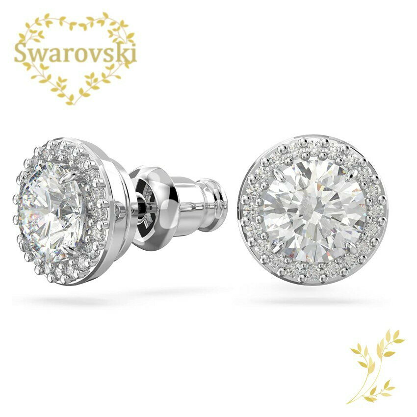 SWAROVSKI ピアス　5636269　スワロフスキー　Constella スタッドピアス　ラウンドカット, パヴェ, ホワイト, ロジウム・プレーティング　 クリスタル 　シルバー　イヤリング　記念日　プレゼント　誕生日　アニバーサリー 並行輸入品