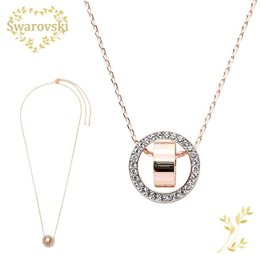 SWAROVSKI ネックレス 5636500 スワロフスキー Hollow ペンダント ホワイト, ローズゴールドトーン・プレーティング クリスタル ゴールド プレゼント 誕生日 アニバーサリー ラグジュアリー 並行輸入品