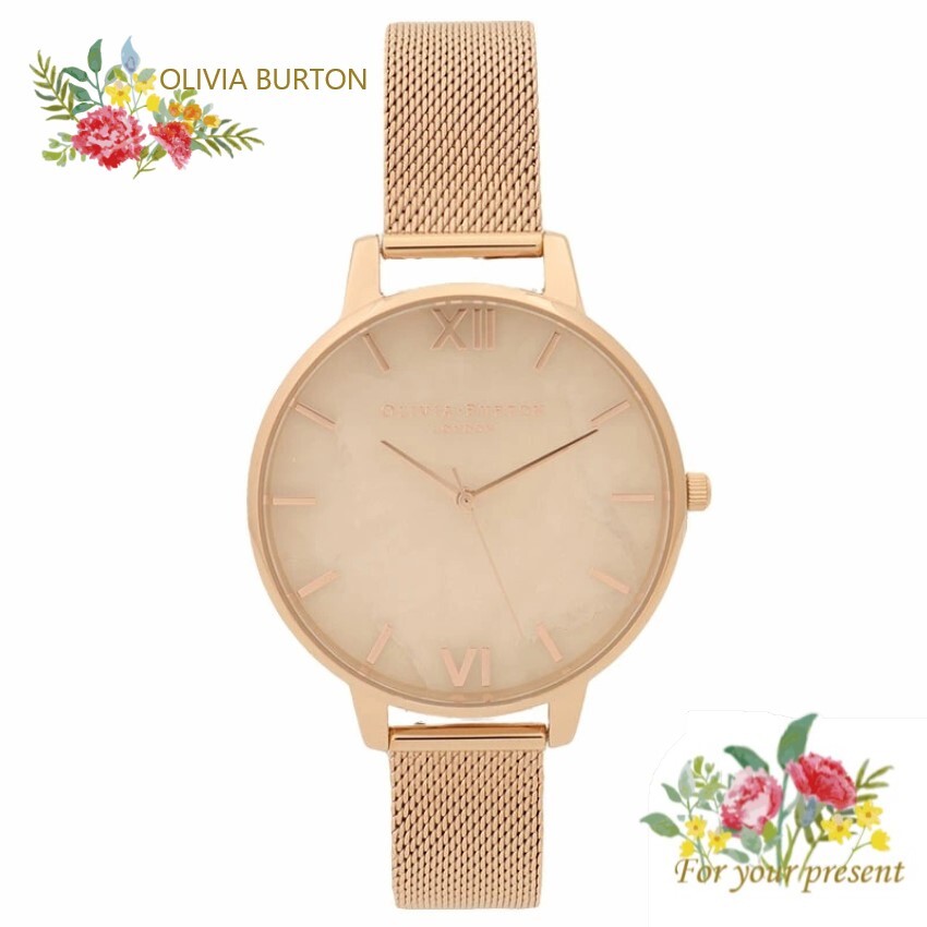 OLIVIA BURTON オリビアバートン OB16SP01 腕時計 セミプレシャス ローズゴールドメッシュ 38mm レディース 平行輸入品 プレゼント 記念日 クォーツ