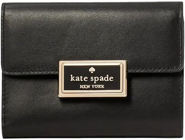 ケイト・スペード ニューヨーク 革二つ折り財布 レディース ケイトスペード 二つ折り財布KA599 001 レザー ブラック ホワイト レディース kate spade