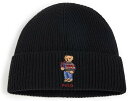 ポロラルフローレン ニットキャップ メンズ レディース HOLIDAY BEAR RIB KNIT BEANIE ブラック PC1143-001 POLO RA...