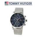 腕時計 メンズ ネイビー シルバー TOMMY HILFIGER トミーヒルフィガー 1791398 かっこいい カッコイイ オシャレ おしゃれ