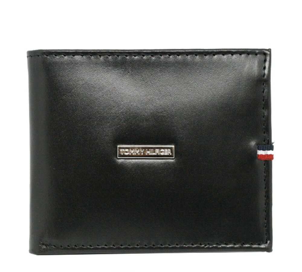 トミーヒルフィガー 二つ折り財布 メンズ ブラック 31TL25X012-001 TOMMY HILFIGER