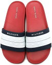 TOMMY HILFIGER シャワーサンダル　TWDULCE-BUMSY-US6-23　23cm　レディース　トミー ヒルフィガー レッド　ホワイト　ネイビー　プレゼント　スポーティ 並行輸入品