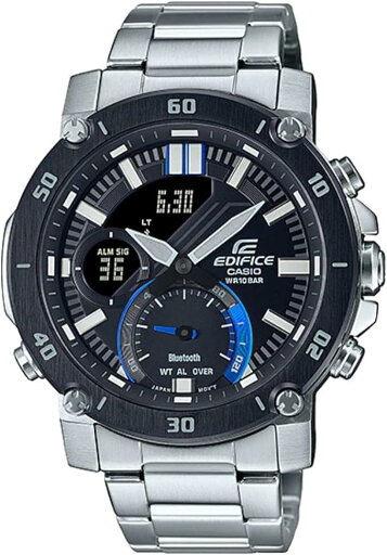 カシオ 腕時計 メンズ EDIFICE ブラック シルバー ECB-20DB-1A CASIO カシオ 腕時計 メンズ EDIFICE ブラック シルバー ECB-20DB-1A CASIO