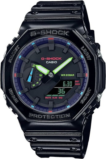 カシオ 腕時計 Virtual Rainbow:Gamer’s RGBシリーズ GA-2100RGB-1A ブラック ブルー メンズ CASIO G-SHOCK カシオ 腕時計 Virtual Rainbow:Gamer’s RGBシリーズ GA-2100RGB-1A ブラック ブルー メンズ CASIO G-SHOCK