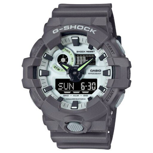 カシオ 腕時計 メンズ G-SHOCK HIDDEN GLOW ホワイト グレー GA-700HD-8A CASIO 並行輸入品 カシオ 腕時計 メンズ G-SHOCK HIDDEN GLOW ホワイト グレー GA-700HD-8A CASIO 並行輸入品