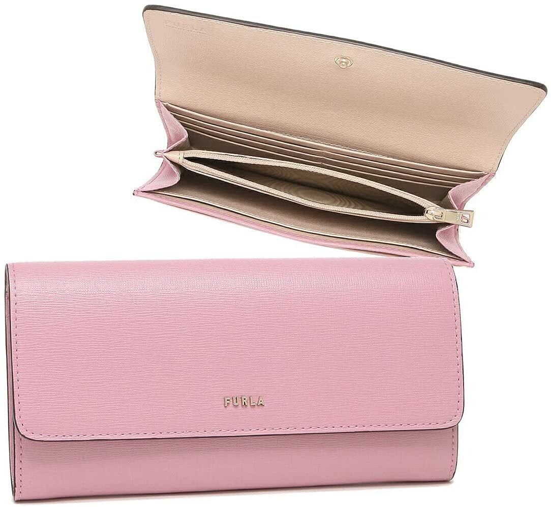 フルラ 革長財布 レディース [フルラ]長財布　 FURLA　PCY3UNO-B30000-0602S　レザー　バビロン CONFETTO BALLERINA i　ピンク　スナップ　ブルー　ブランドロゴ　 小銭入れ付き　並行輸入品　　通勤　通学