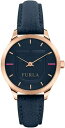 FURLA 腕時計 R4251125501 フルラ LIKESCUDO 32mm クォーツ ネイビー ゴールド ネイビーレザーベルト レディース 並行輸入品 プレゼント 記念日 クォーツ