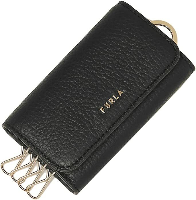 FURLA　キーケース　RAC5UNO-HSF000-O6000　フルラ　バビロン ブラック　シンプル　ゴールド金具　並行輸入品　通勤　通学