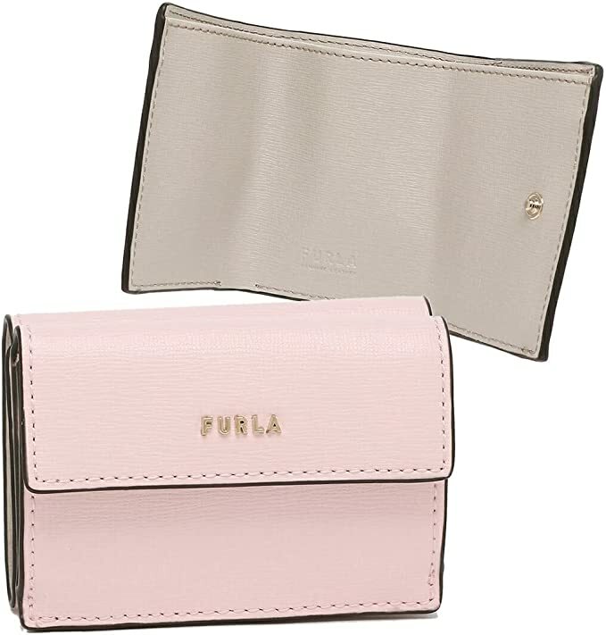 フルラ 小銭入れ レディース [フルラ]ミニ財布 　FURLA　 PCY9UNO-B30000-1338S　レザー　三つ折り財布 バビロン Sサイズ ミニ財布 OPAL PERLA　ピンク グレー レディース　ブランドロゴ 小銭入れ付き　並行輸入品　　通勤　通学