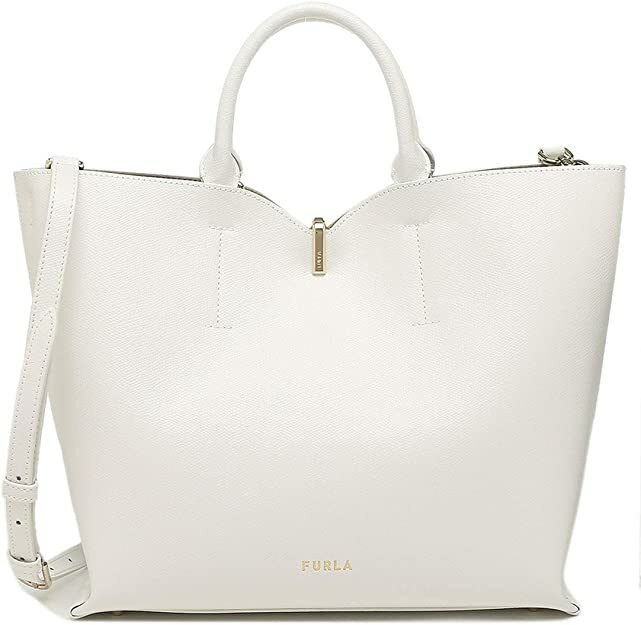 FURLA　トートバッグ　1055911　フルラ　BACD ARE 01B ホワイト A4対応　ショルダーバッグ　ブランドロゴ レザー 並行輸入品　通勤　通学　プレゼント