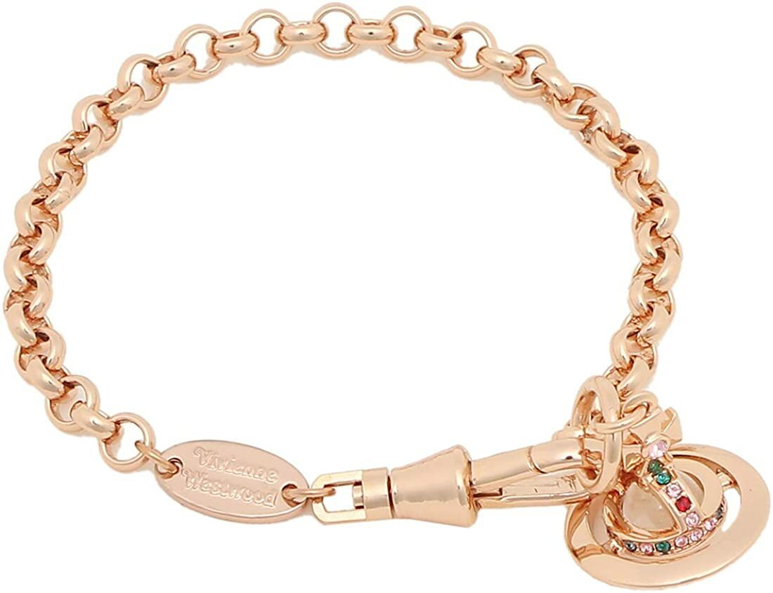 SWAROVSKI - Vivienne Westwoodブレスレット　61020057-G002　ペッティ バングル レディース ピンクゴールド　ブレスレット　マルチカラーラインストーン　クロスデザイン　シンプル　並行輸入品　プレゼント 記念日 誕生日 アニバーサリー