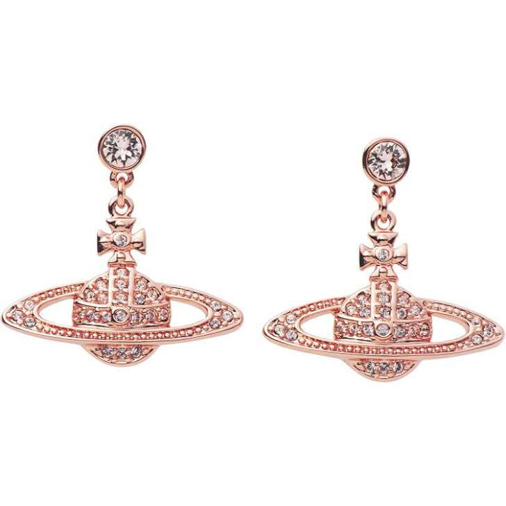 ヴィヴィアンウエストウッド Vivienne Westwood　ピアス　6262020025-G120　ヴィヴィアン・ウエストウッド　MINI BAS RELIEF DROP EARRINGS　ミニバスレリーフ　 レディース　ピンクゴールド　ラインストーン　　並行輸入品　プレゼント 記念日 誕生日 アニバーサリー