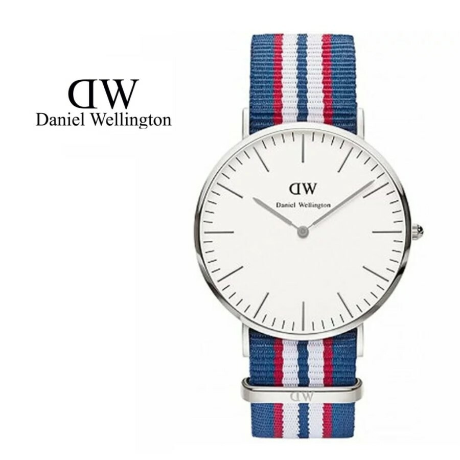 ダニエルウェリントン ビジネス腕時計 メンズ Daniel Wellington 腕時計　0213DW　ダニエルウェリントン メンズ レディース 40mm 並行輸入品　 北欧　ブルー　ホワイト　レッド　アナログ　スポーティ ビジネス　ユニセックス　記念日　プレゼント
