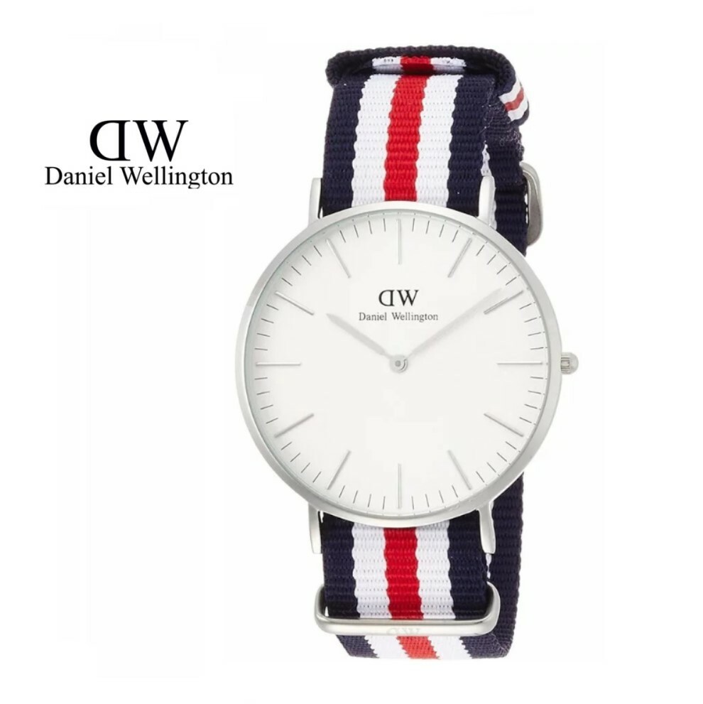 Daniel Wellington 腕時計　0202DW　ダニエルウェリントン メンズ レディース 40mm 並行輸入品　 北欧　ネイビー ホワイト　レッド　アナログ　スポーティ ビジネス　ユニセックス　記念日　プレゼント